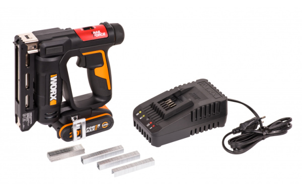 Степлер аккумуляторный WORX WX843 20В 2Ач х 1 ЗУ кейс
