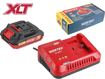 Набор аккумулятор 2 А*ч и зарядное устройство 1х2 А WORTEX ALL1 XLT в кор. SET 18.0 В