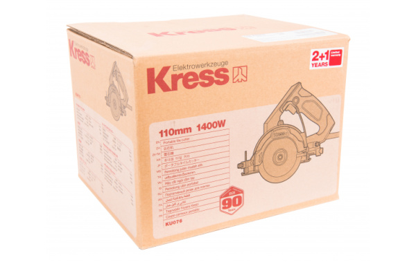 Дисковая пила по плитке Kress KU076.1, 1400Вт, 110мм