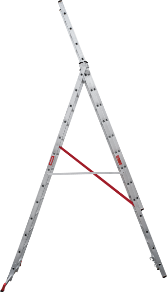 Лестница профессиональная алюминиевая трёхсекционная 3х13 ступеней NV3230 Новая высота 3230313