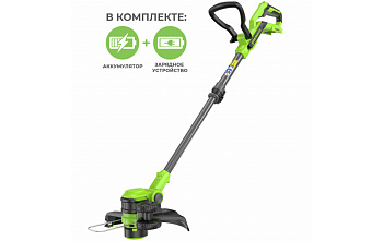 Триммер аккумуляторный G24LT301K4 24В (в комплекте АКБ 4А/ч + ЗУ) Greenworks