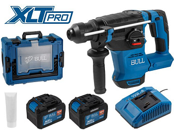 Аккумуляторный перфоратор BULL CBH 1826 Xcase, XLTpro, БЕСЩЕТ., 18 В, 2.6 Дж, 26 мм, 2x6 А*ч, з/у 
