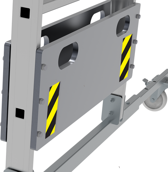 Передвижная профессиональная складная лестница-стремянка с площадкой NV354 Новая высота 3540108