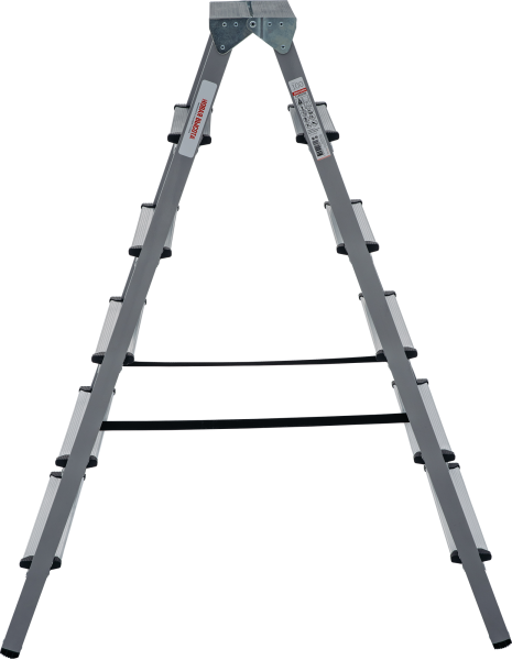 Стремянка алюминий-сталь двухсторонняя 2x6 ступеней NV1140 Новая высота 1140206