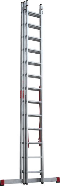 Лестница профессиональная алюминиевая трёхсекционная 3х13 ступеней NV3230 Новая высота 3230313