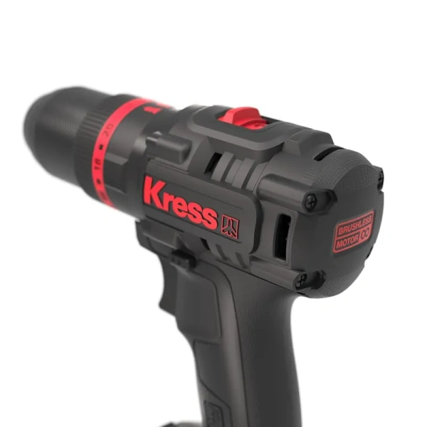 Аккумуляторный шуруповерт бесщеточный ударный KRESS KUС30.1, 20В, 60Нм, 2Ач х 2, ЗУ 2А, сумка