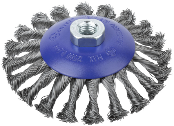 125 мм Щетка для УШМ «Тарелка» жесткая Cutop Profi 82-907