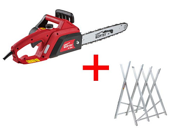 Пила цепная электрическая WORTEX EC 4020  АКЦИЯ! + Козел для распилки дров SH 8379