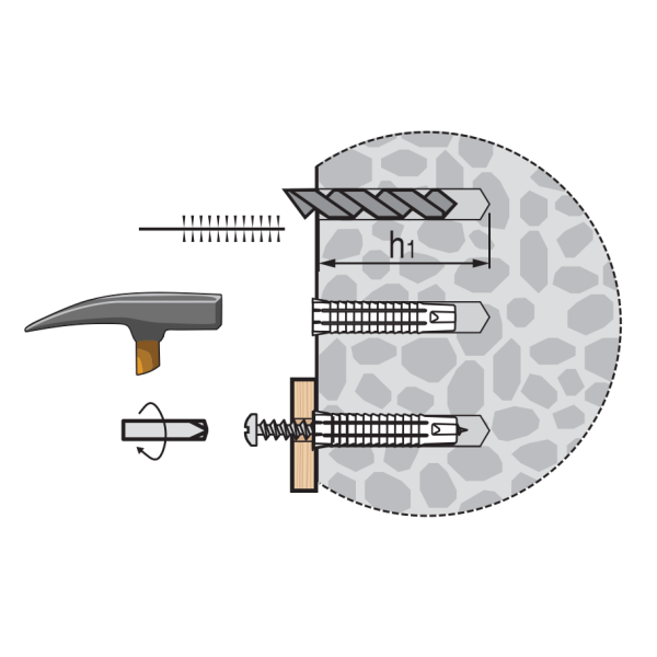 5x25 мм Дюбель универсальный PDUN НЕЙЛОН (100 шт.) /аналог Sormat YLT/