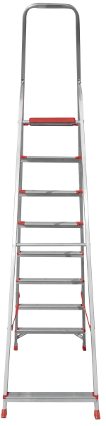 Стремянка профессиональная алюминиевая 8 ступеней 80/130 мм NV3112 Новая высота 3112108