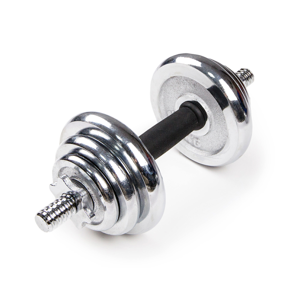 Набор гантелей хромированных AMETIST в чемодане 20 кг