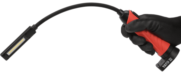 Регулируемый гибкий магнитный светильник LED, 3.7V, 2.6Ah, 500 Lm, USB, YАТО 