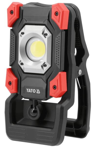 Портативный LED прожектор с зажимом 20W, 2000 Lm, YАТО 