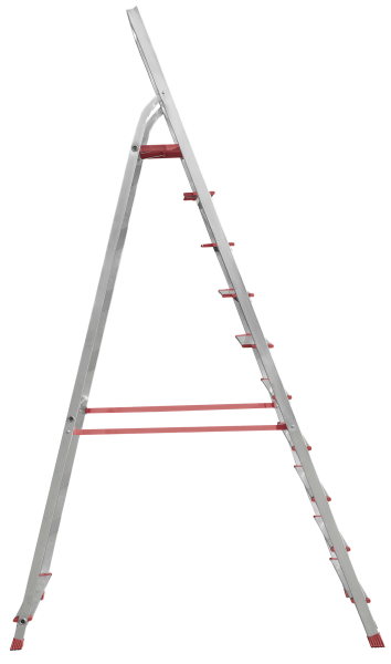 Стремянка профессиональная алюминиевая 10 ступеней 80/130 мм NV3112 Новая высота 3112110