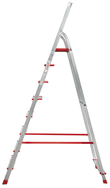 Стремянка профессиональная алюминиевая 8 ступеней 80/130 мм NV3112 Новая высота 3112108