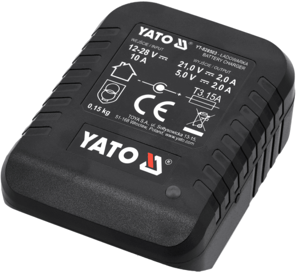 Автомобильное зарядное устройство 18V 2A USB YATO 
