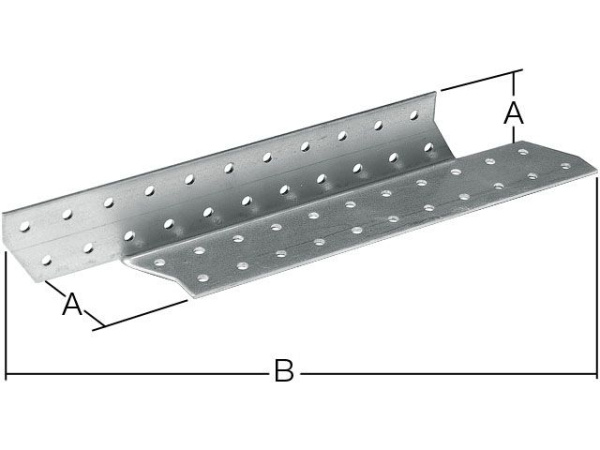 40x250 мм Держатель балки левый DB L белый цинк (5 шт.)