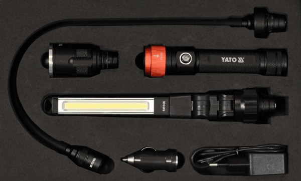 Светодиодный фонарь LED 3в1, 3.7V, 380 Lm, 2.2Ah, YАТО 