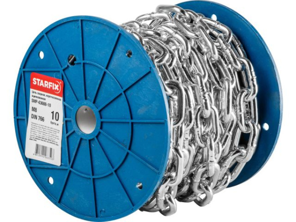 М8 Цепь сварная короткозвенная оцинк. DIN 766 (бухта 10 м)