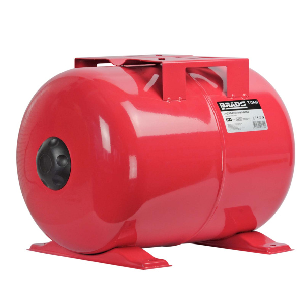 Гидроаккумулятор BRADO T-24H (24 л, горизонтальный, сталь, 6 атм)