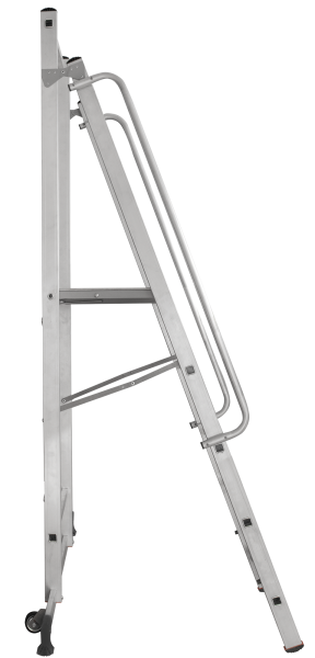 Стремянка передвижная профессиональная 5 ступеней с платформой 450x450 мм NV1540 Новая высота 1540105