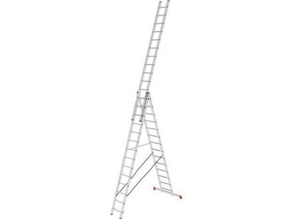 Лестница алюминиевая 3,56/9,49/3,76 м трехсекционная 3х14 ступеней STARTUL ST9942-14