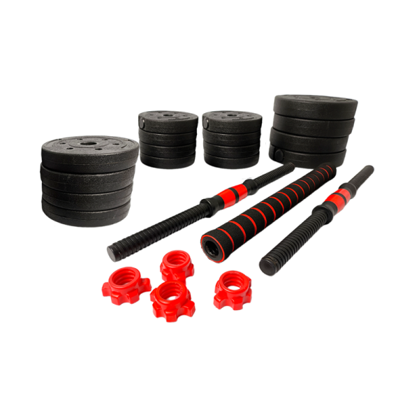 Набор композитных гантелей AMETIST 30 кг с соединительным грифом