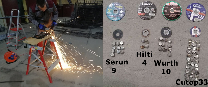 Испытания отрезных дисков Cutop на объекте 11