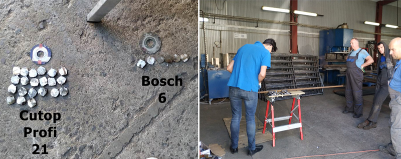 Испытания отрезных дисков Cutop на объекте 18
