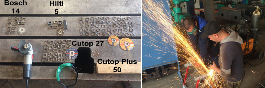 Испытания отрезных дисков Cutop на объекте 24