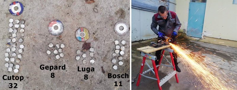Испытания отрезных дисков Cutop на объекте 27