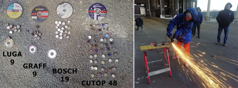 Испытания отрезных дисков Cutop на объекте 37