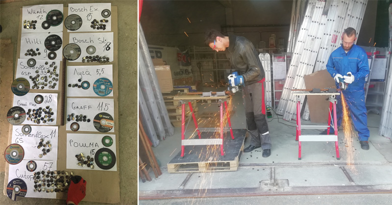 Испытания отрезных дисков Cutop 43