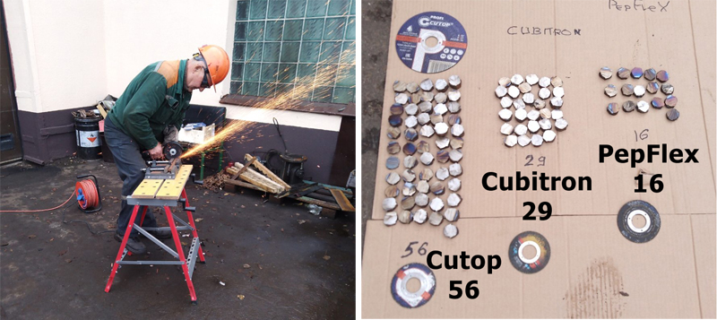 Испытания отрезных дисков Cutop на объекте 8