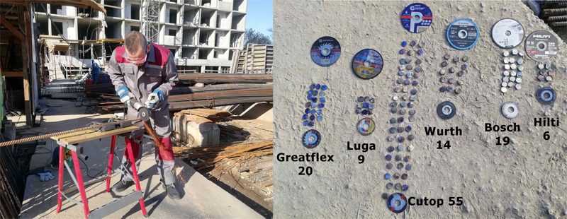 Испытания отрезных дисков Cutop на объекте 10