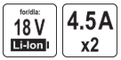Двойное зарядное устройство 18V 4.5 A YATO 