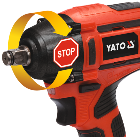 Аккумуляторный бесщеточный ударный гайковерт 18V, 1/2'', 250Nm YATO 