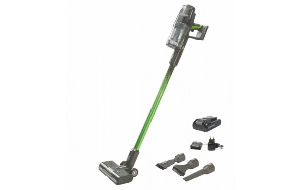 Пылесос аккумуляторный вертикальный Greenworks GD24SV 24В (в комплекте АКБ 4А/ч + ЗУ) (4 насадки в комплекте)