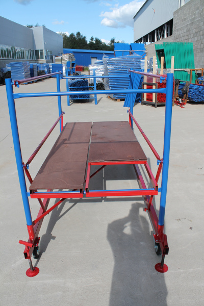 Вышка-тура ВСП стальная 1+6 высота до помоста 7,4 м площадка 1,0x2 м