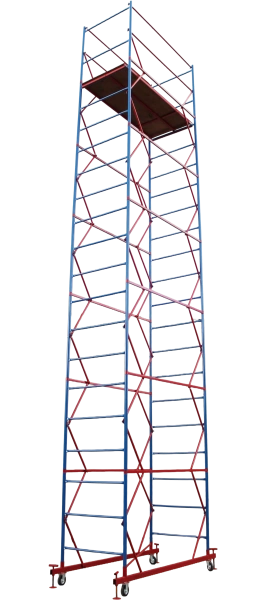 Вышка-тура ВСП стальная 1+6 высота до помоста 7,4 м площадка 1,0x2 м