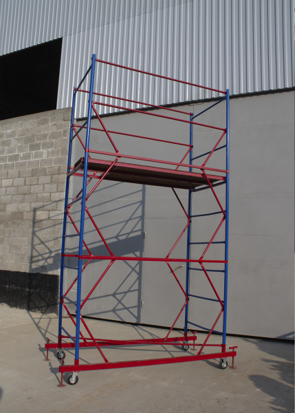 Вышка-тура ВСП стальная 1+2 высота до помоста 2,6 м площадка 1,0x2 м