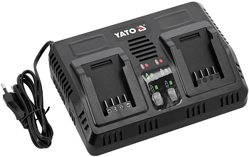 Двойное зарядное устройство 18V 2.4 A YATO 
