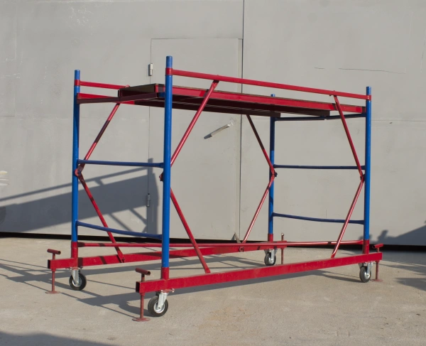 Вышка-тура ВСП стальная 1+6 высота до помоста 7,4 м площадка 1,0x2 м